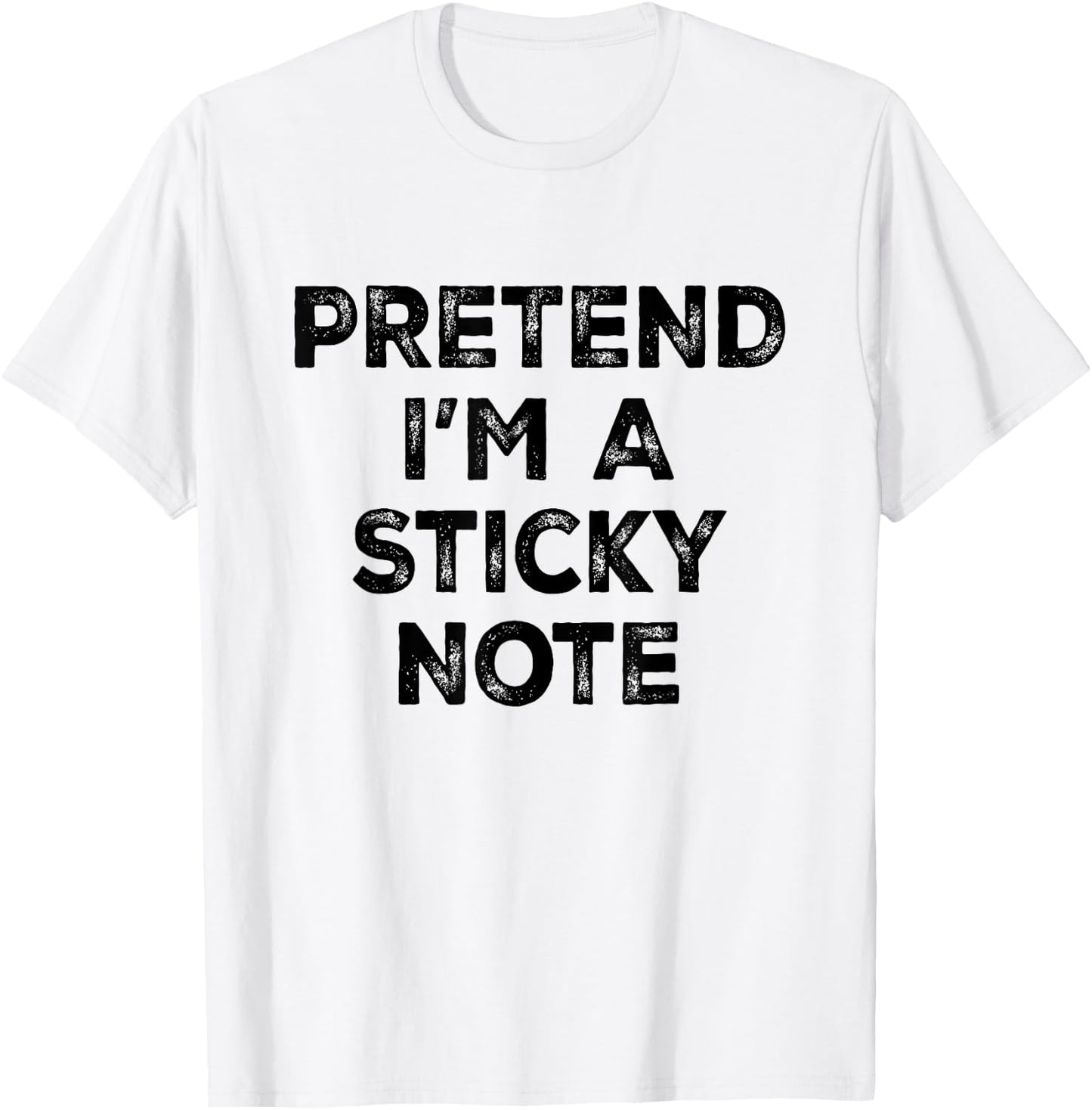Pretend I'm A Sticky Note Lazy Halloween Costume T-Shirt - T-Shirt | White