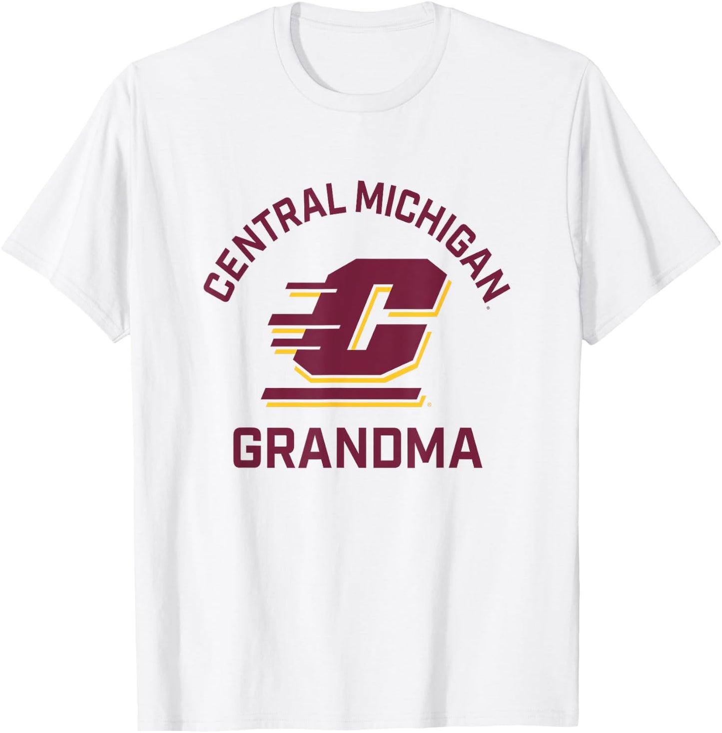 Central Michigan University CMU Chippewas Arched Grandma T-Shirt - T-Shirt | White