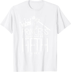 This Princess Graduated Fifth Grade Grad 2025 T-Shirt - T-Shirt | White