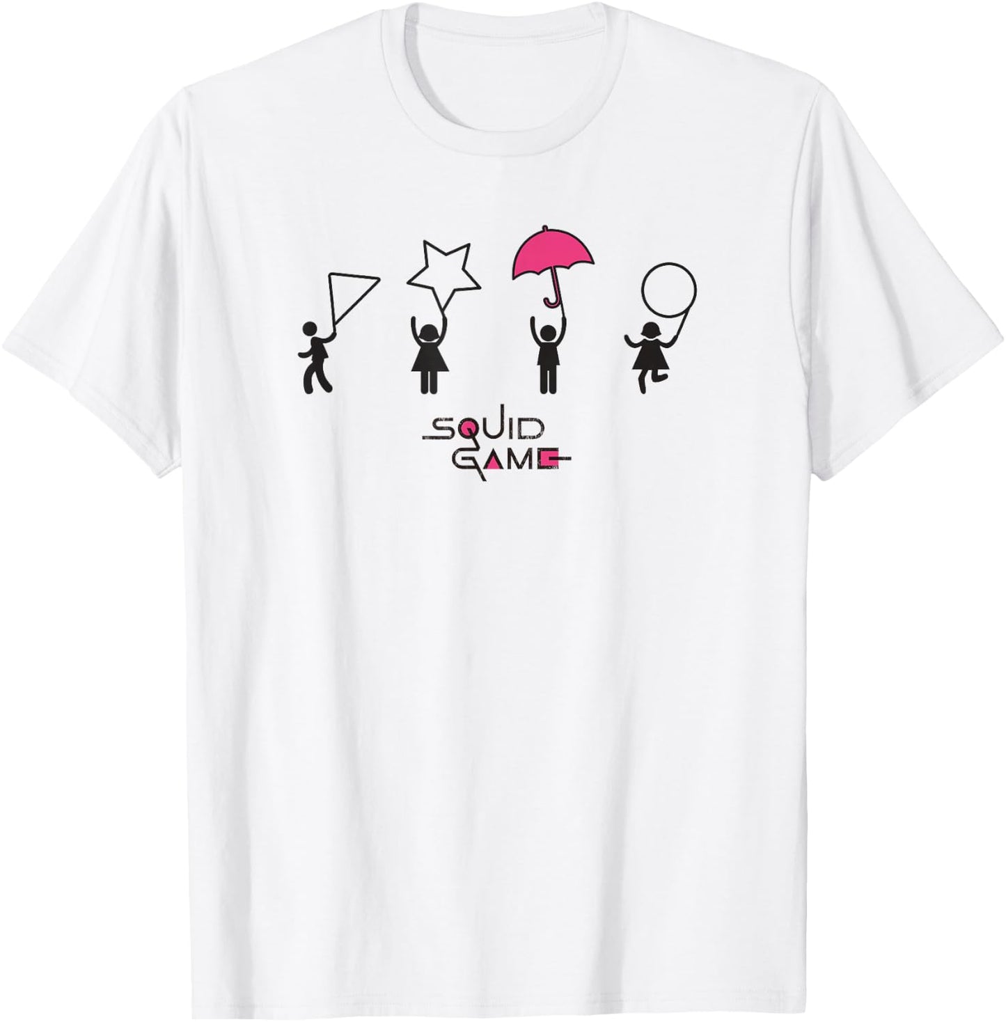 Squid Game Honeycomb Challenge Shapes Logo T-Shirt - T-Shirt | White