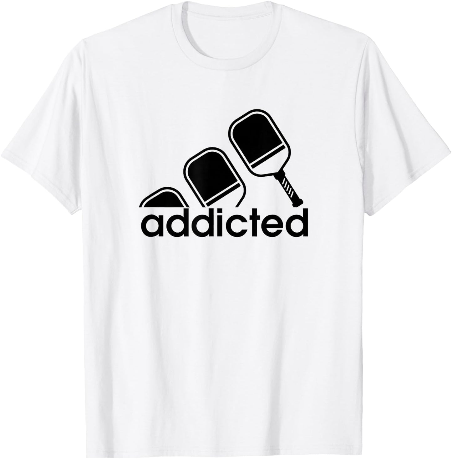 Addicted Pickleball Player T-Shirt - T-Shirt | White