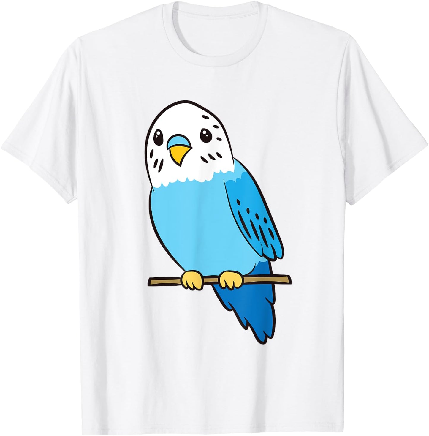Cute Parakeet Bird Parakeet Cute Parakeet Blue T-Shirt - T-Shirt | White