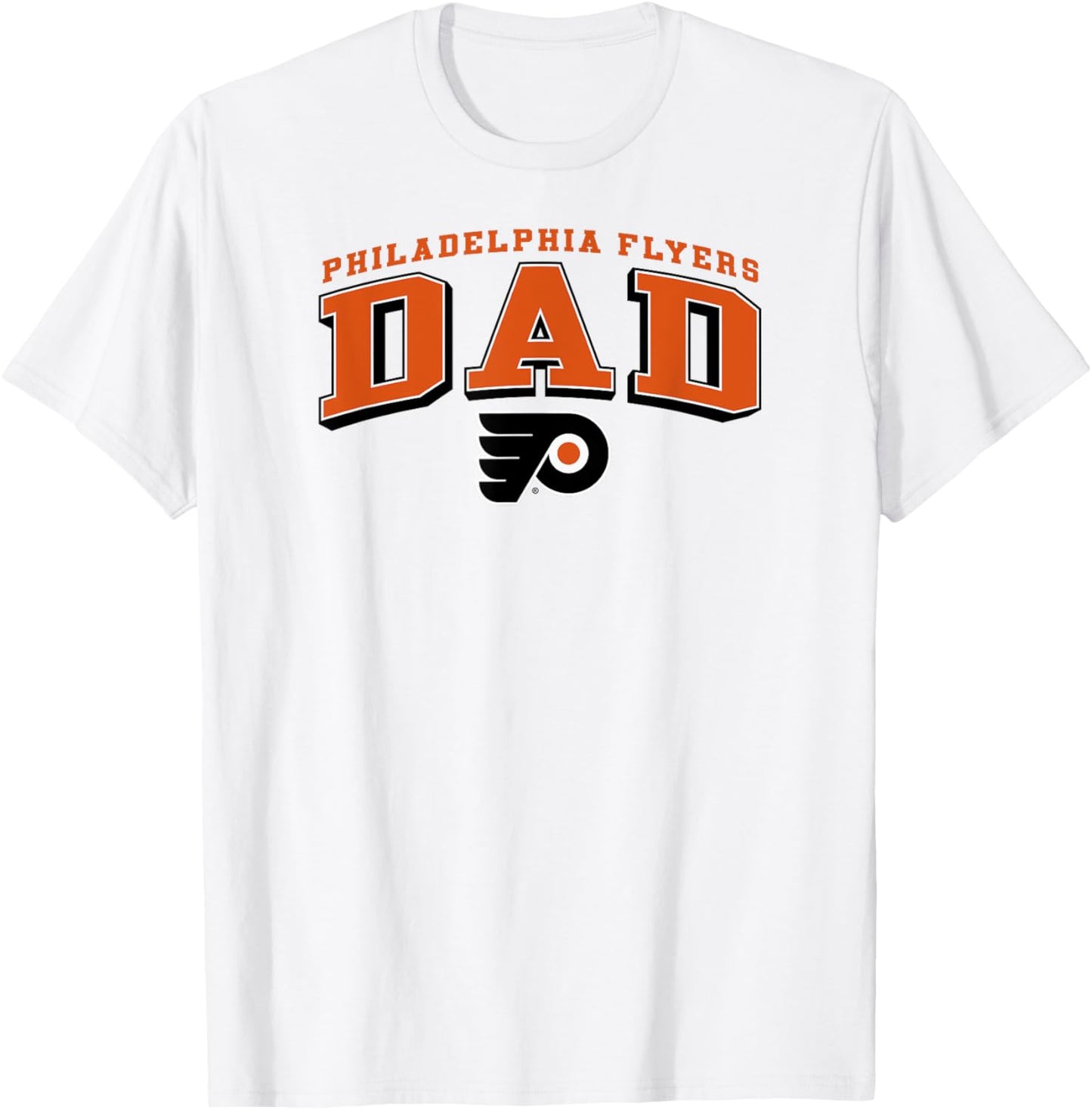 Philadelphia Flyers Dad Arch Gray NHL Officially Licensed T-Shirt - T-Shirt | White