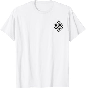 Endless Knot Eternal Knot Buddhism Jainism Wisdom Cycle T-Shirt - T-Shirt | White