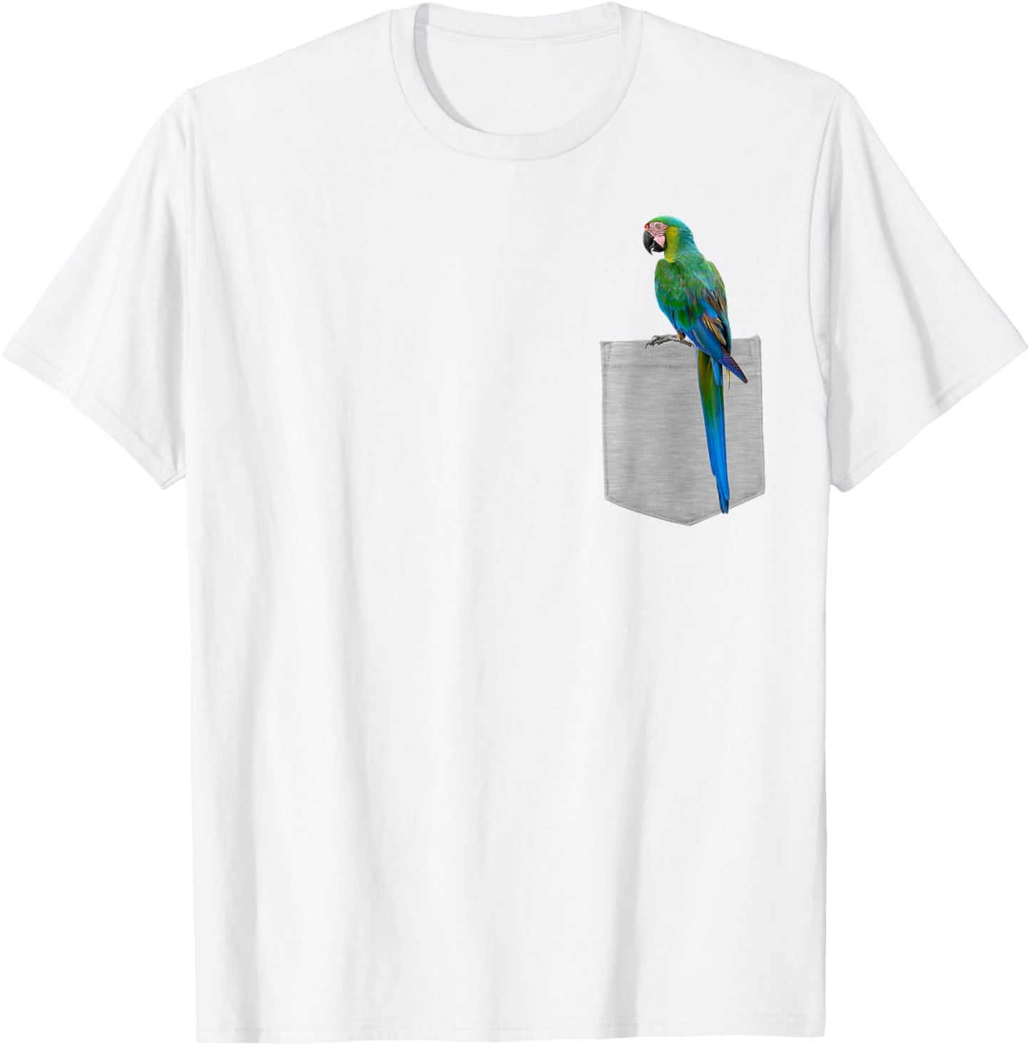 Animal in Your Pocket Hello Macaw Parrot T-Shirt - T-Shirt | White