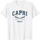 Capri Italy Vintage Nautical Paddles Sports Oars T-Shirt - T-Shirt | White