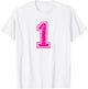 Number 1 One Varsity Distressed Vintage Sport Team Player's T-Shirt - T-Shirt | White