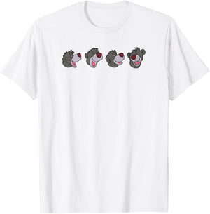 Disney The Jungle Book Baloo Happy Faces T-Shirt - T-Shirt | White