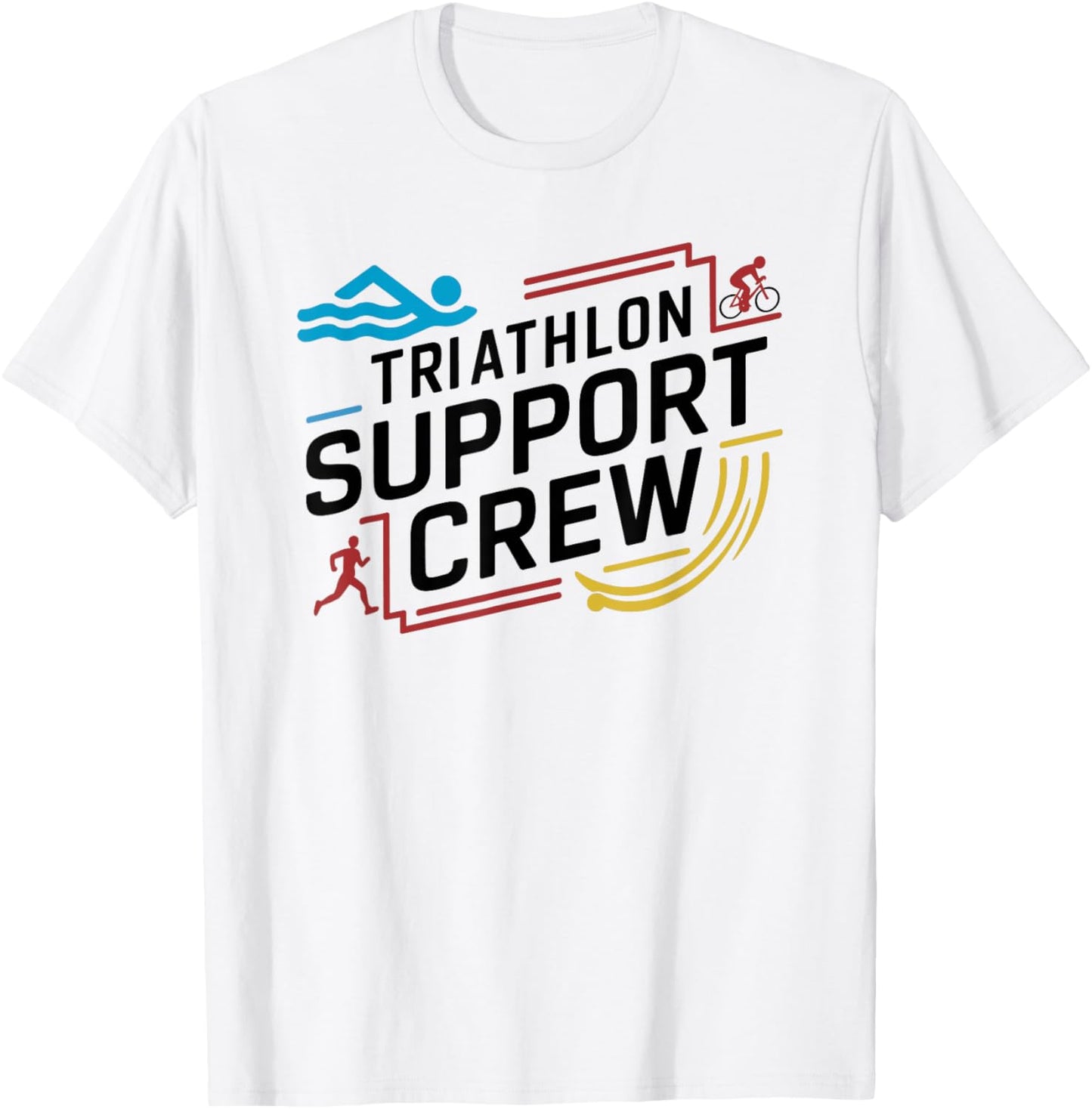 Triathlon Inspired Support Crew Related Triathlete T-Shirt - T-Shirt | White