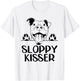Funny Pitbull Mom Sloppy Kisser Pittie Puppy Dog Pit Bulls Men T-Shirt - T-Shirt | White