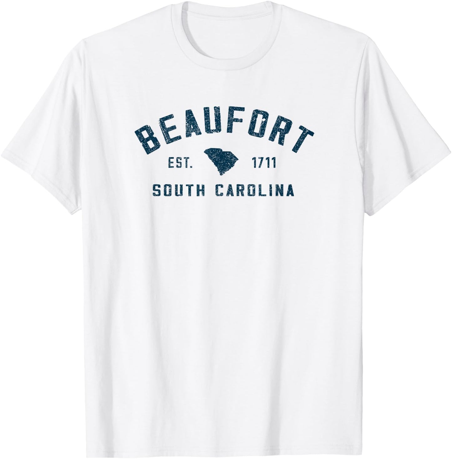 Vintage Beaufort South Carolina Retro Throwback Souvenir T-Shirt - T-Shirt | White