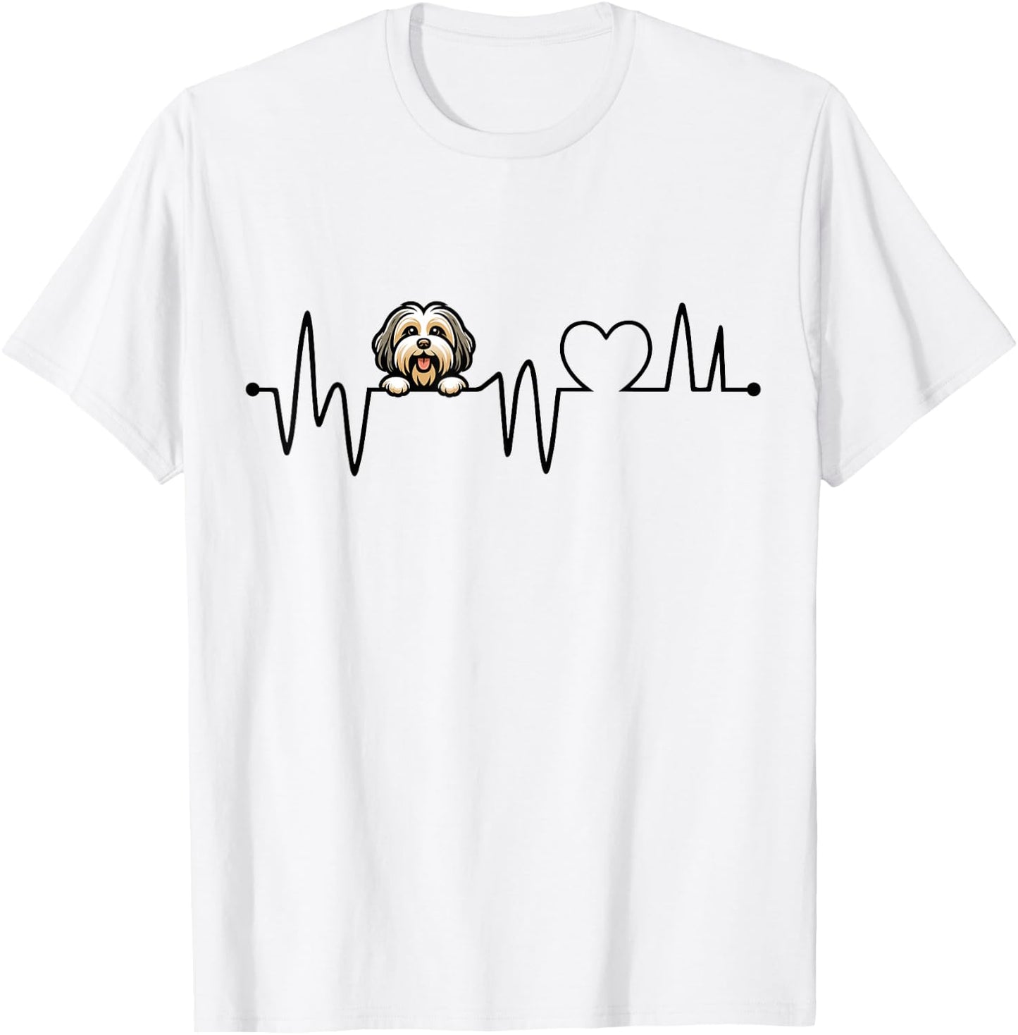 Havanese Heartbeat - Men Women Kids Havanese Lover T-Shirt - T-Shirt | White