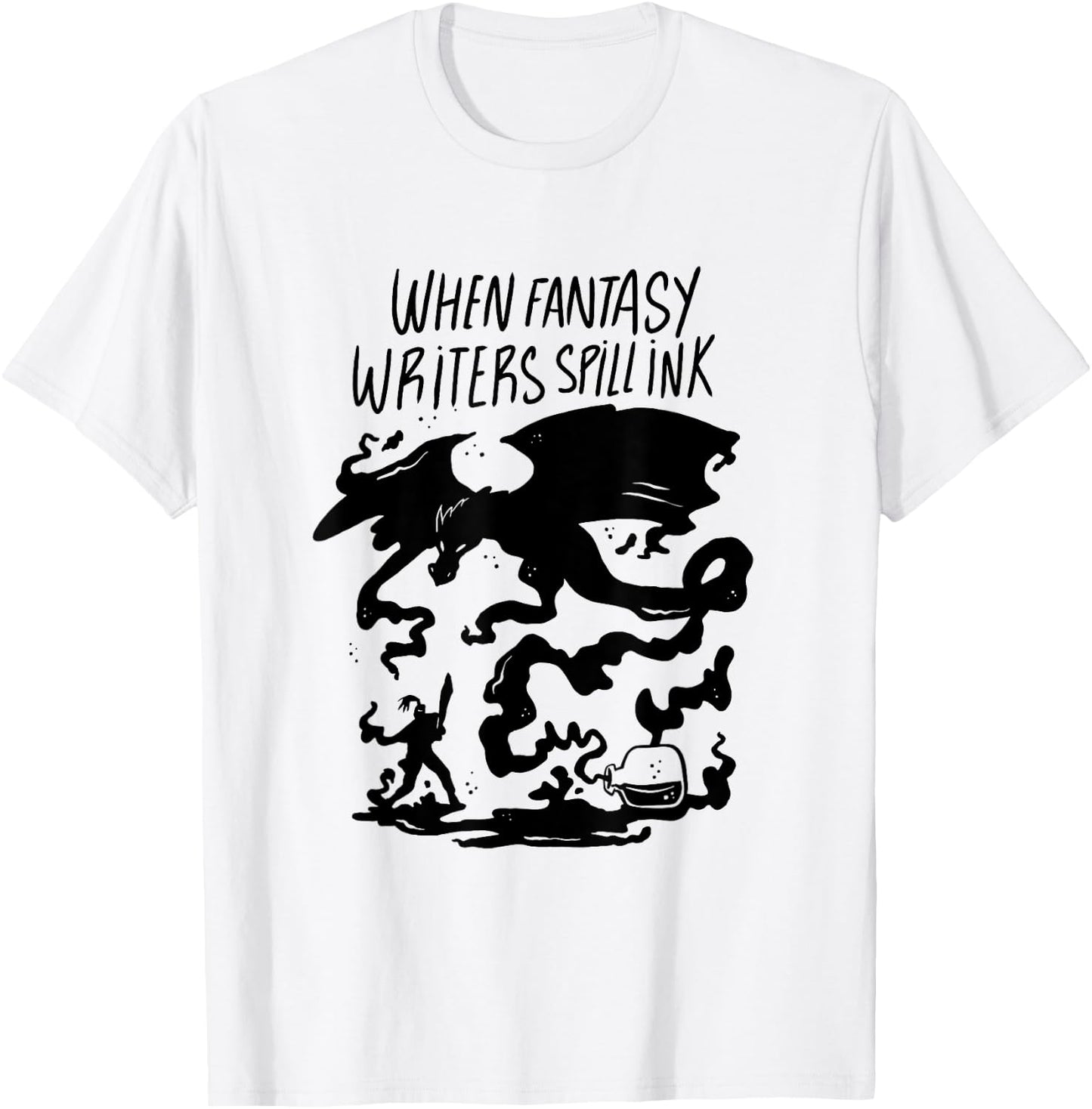 Funny Fantasy Book Author Writer T-Shirt - T-Shirt | White