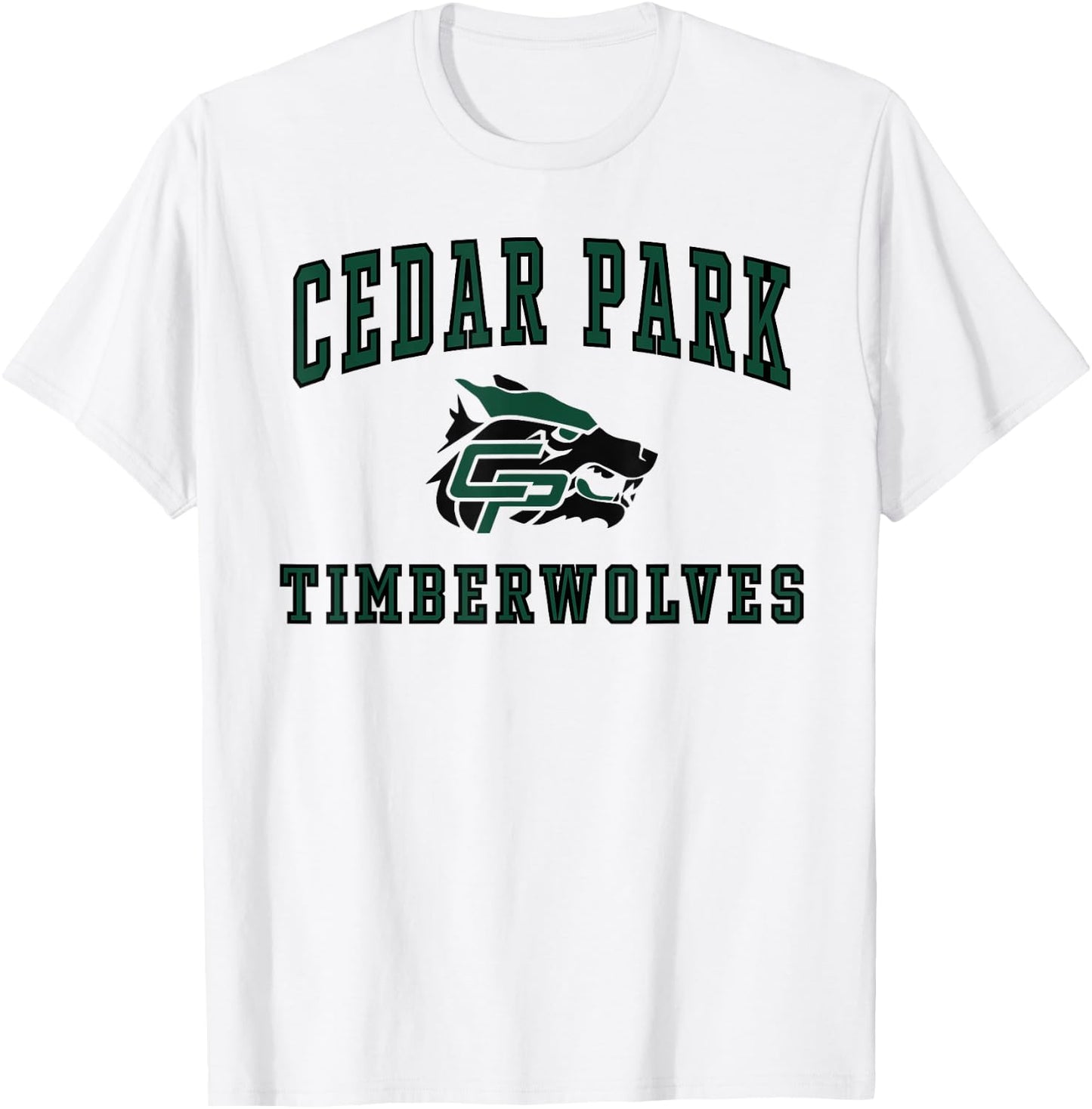 Cedar Park High School Timberwolves C1 T-Shirt - T-Shirt | White