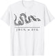 Join or Die with black snake T-Shirt - T-Shirt | White