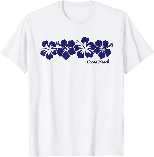 Cocoa Beach Florida Hibiscus Flower Vacation Souvenir Women Kids T-Shirt - T-Shirt | White
