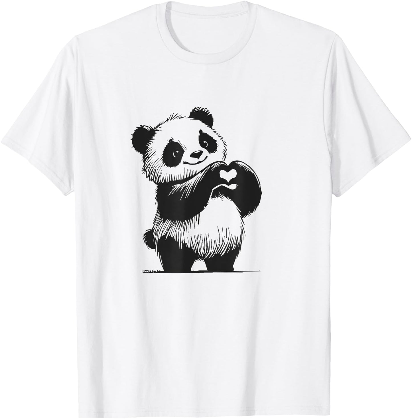 Valentines Day I Love Pandas T-Shirt - T-Shirt | White