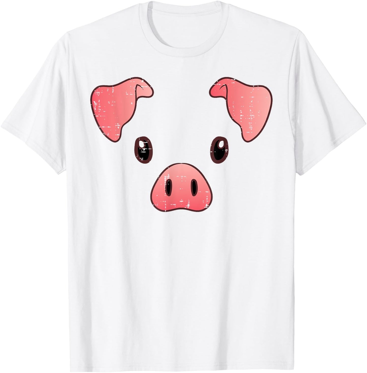 Pig Face Costume Cute Hog Halloween Animal Kids Women Men T-Shirt - T-Shirt | White