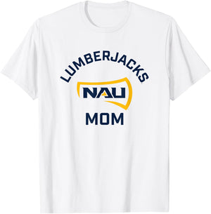 Northern Arizona NAU Lumberjacks Arched Mom T-Shirt - T-Shirt | White