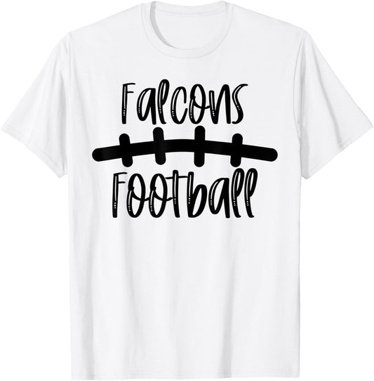 Falcons Football School Spirit Team Mascot Game Night T-Shirt - T-Shirt | White