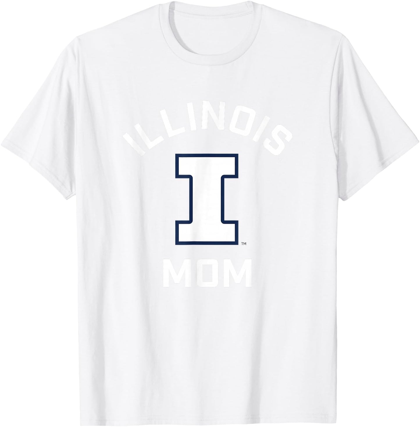 Campus Lab University of Illinois Fighting Illini Orange Arched Mom T-Shirt - T-Shirt | White
