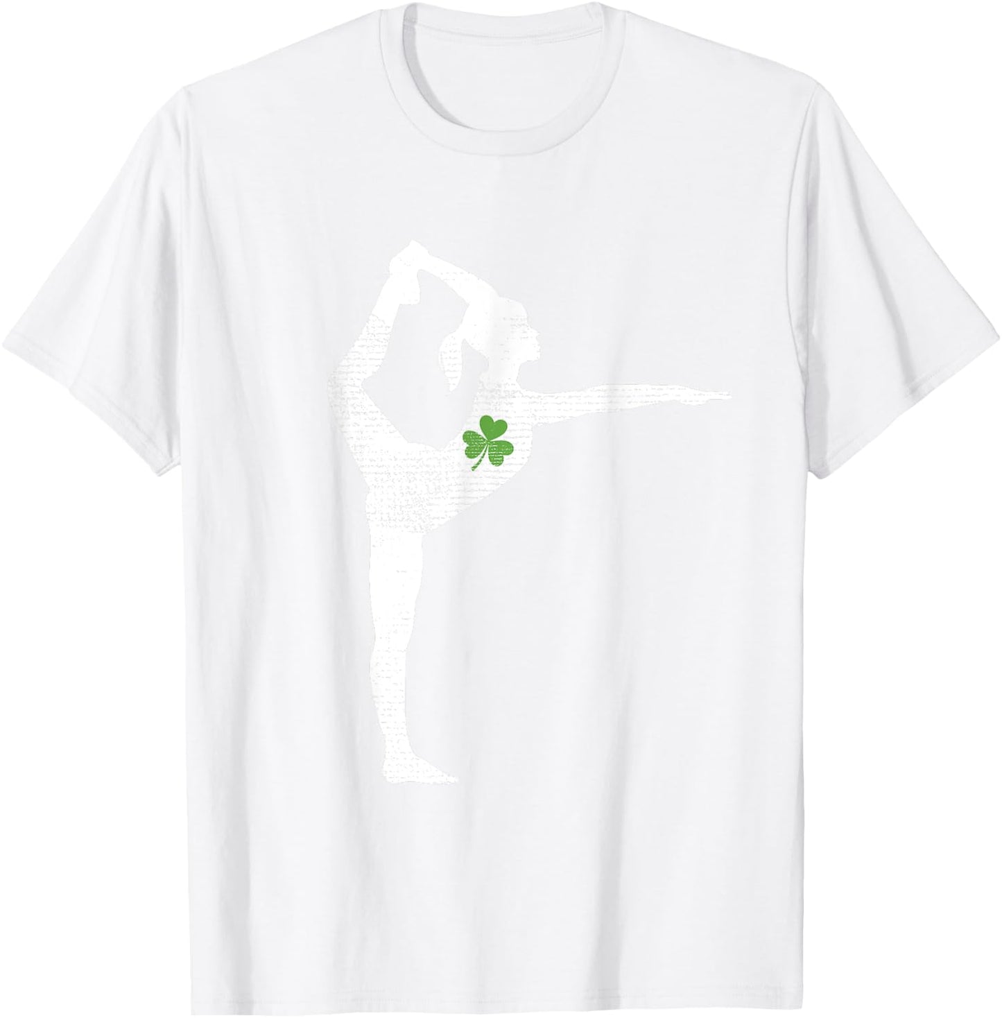 Gymnastics Lovers Green Shamrock Leaf St Patricks Day T-Shirt - T-Shirt | White