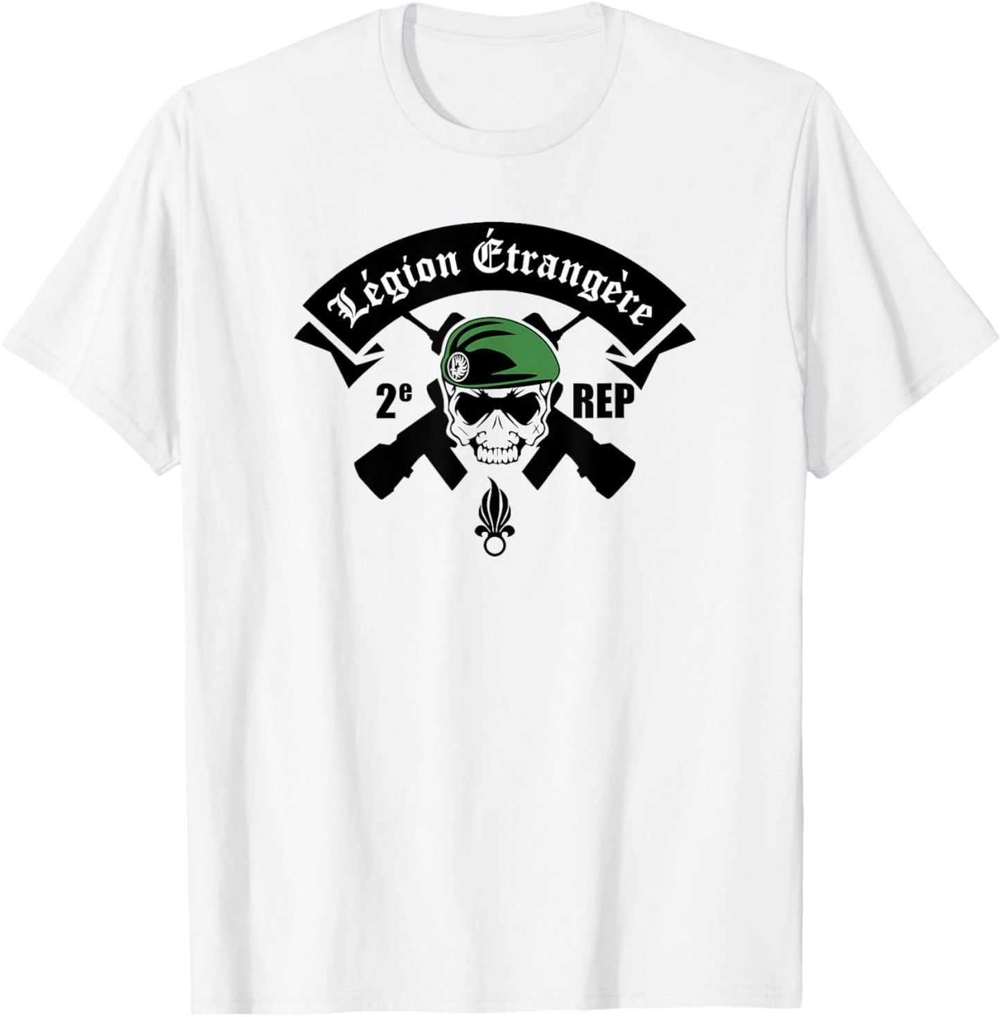 French Foreign Legion Paratrooper T shirt - 2 Rep T-Shirt - T-Shirt | White