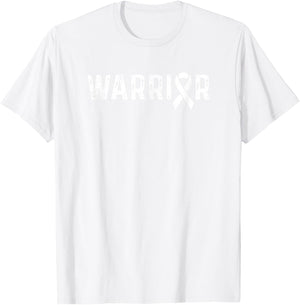 Leukemia Cancer Awareness Orange Ribbon Warrior T-Shirt - T-Shirt | White