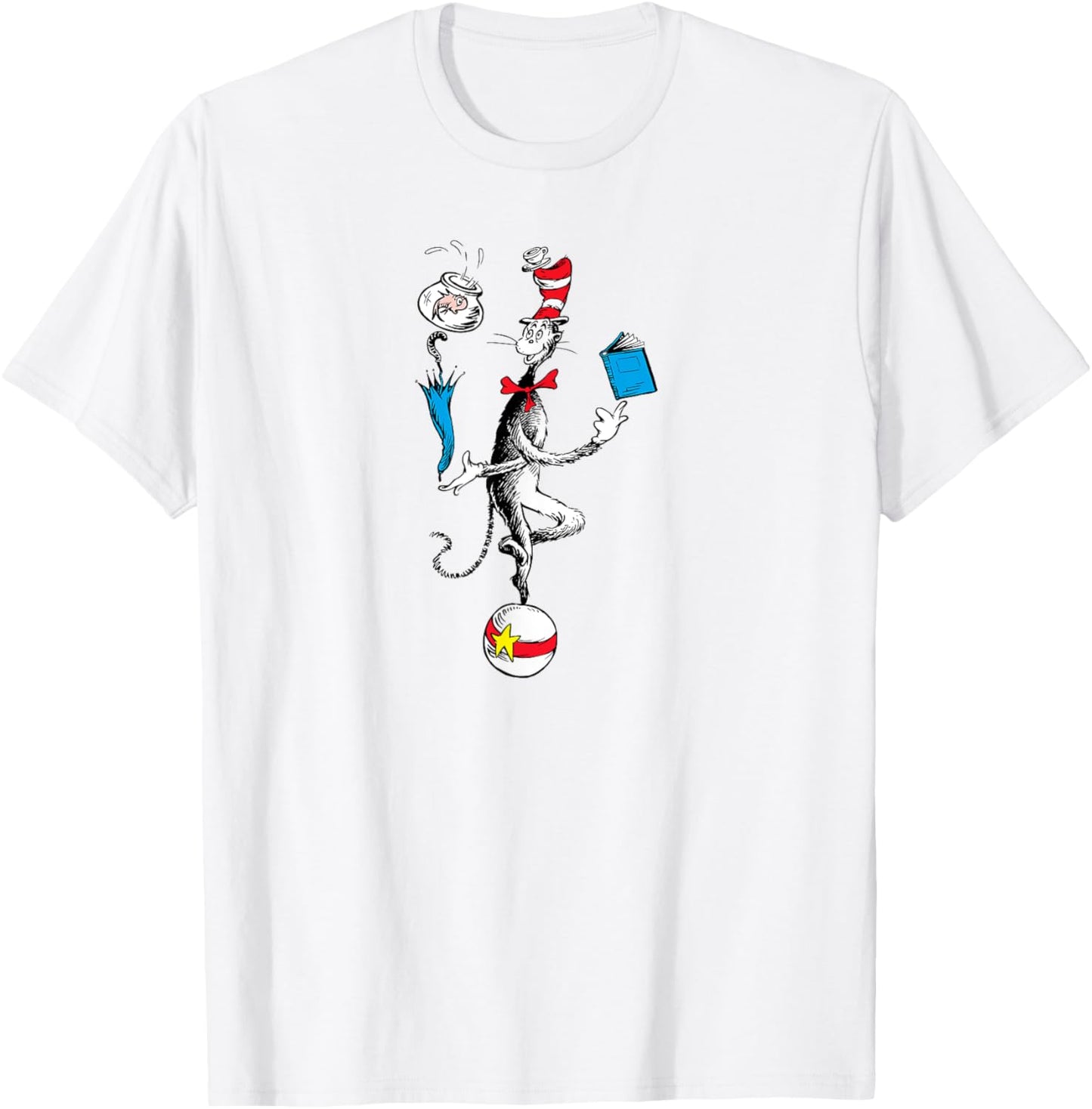 Dr. Seuss The Cat in the Hat Balancing Act T-Shirt - T-Shirt | White