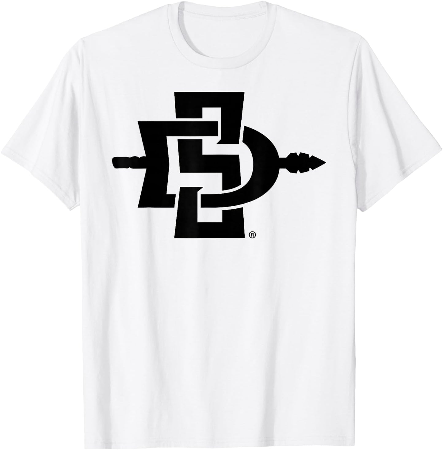 San Diego State Aztecs Two Tone White Officially Licensed T-Shirt - T-Shirt | White