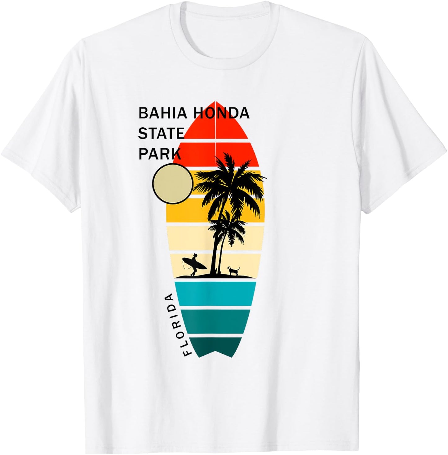 Retro Bahia Honda State Park Florida Surfboarders Surfers T-Shirt - T-Shirt | White