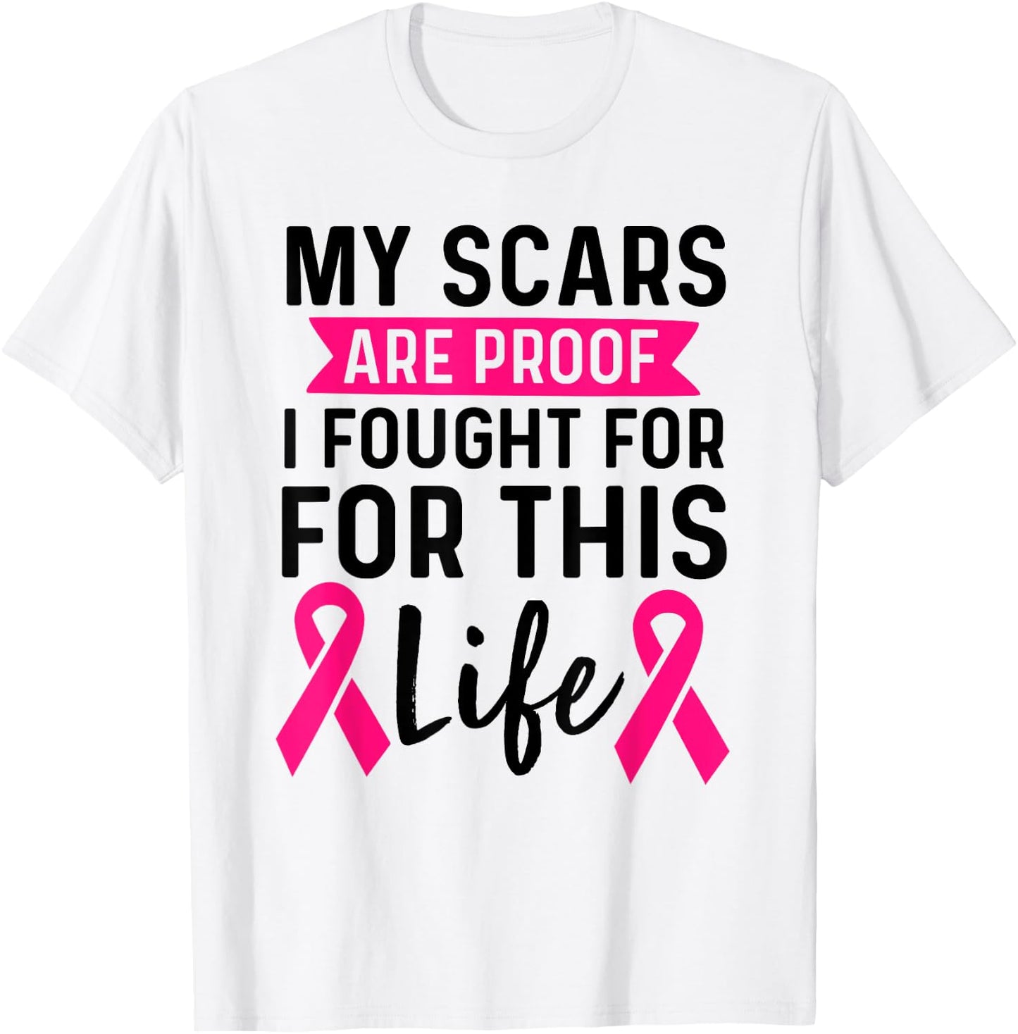 Breast Cancer Warrior Mastectomy Surgery T-Shirt - T-Shirt | White
