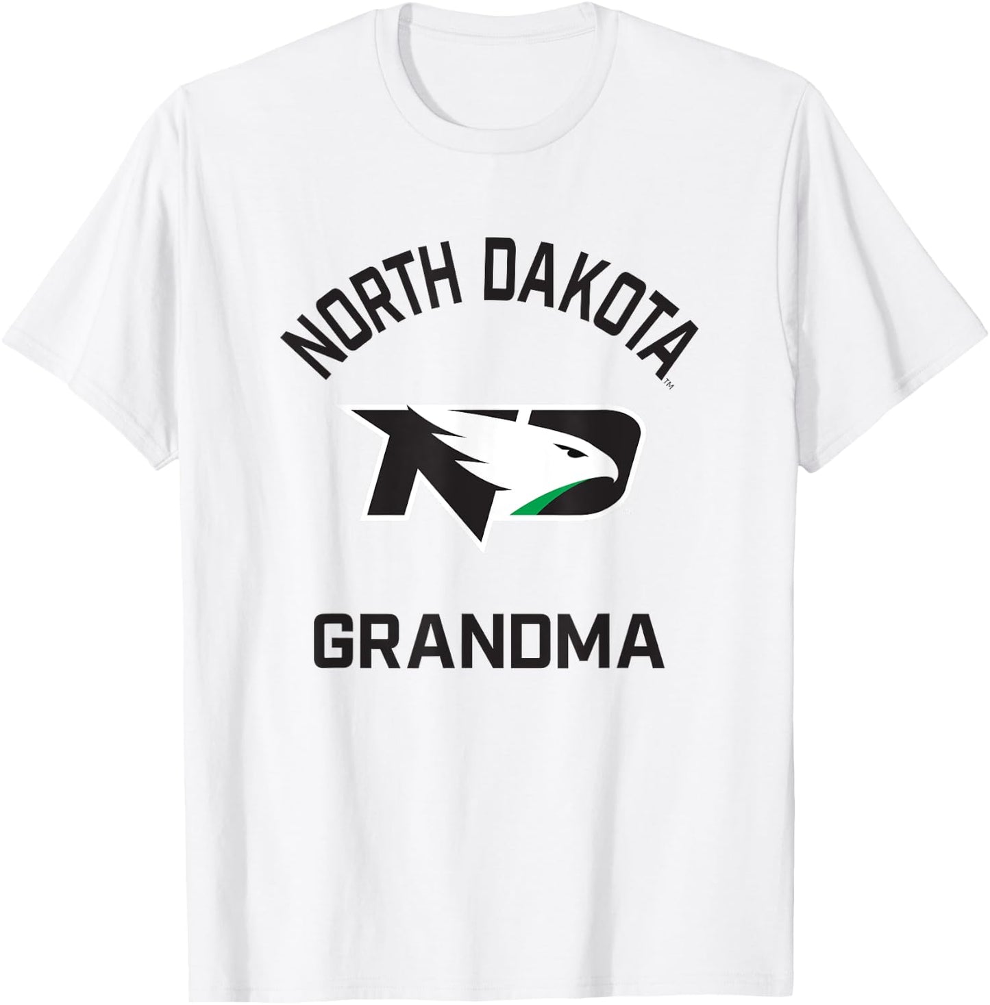 University of North Dakota Fighting Hawks Arched Grandma T-Shirt - T-Shirt | White