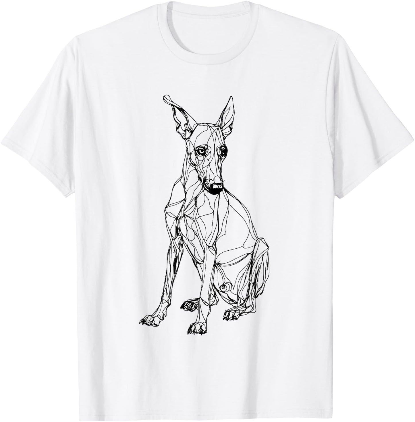 Xoloitzcuintli Xolo Dog Line Art Minimalist Mom Dad Men Women Kids T-Shirt - T-Shirt | White