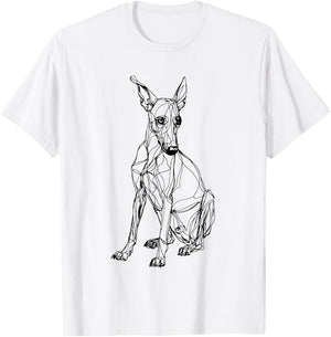 Xoloitzcuintli Xolo Dog Line Art Minimalist Mom Dad Men Women Kids T-Shirt - T-Shirt | White