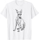 Xoloitzcuintli Xolo Dog Line Art Minimalist Mom Dad Men Women Kids T-Shirt - T-Shirt | White