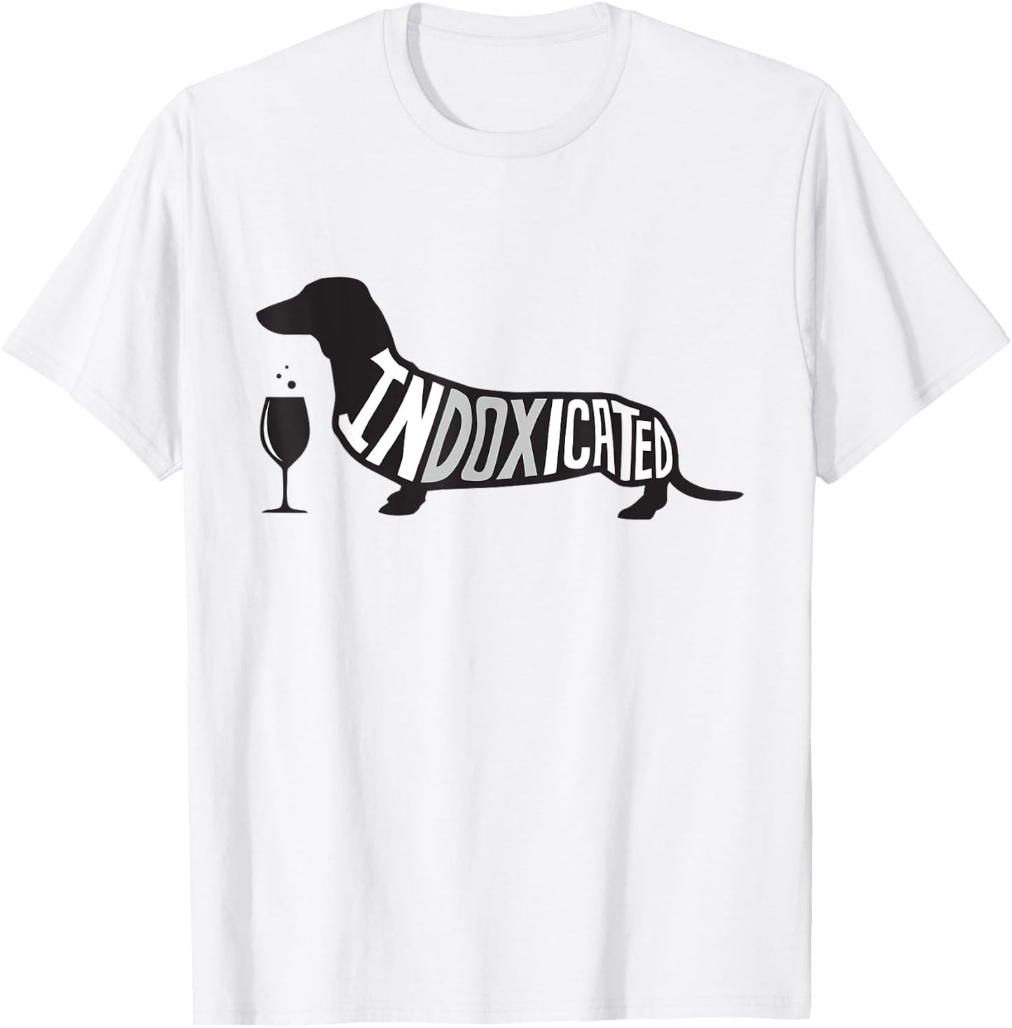 Funny Dachshund Shirt - Indoxicated St. Patrick's Day Wine T-Shirt - T-Shirt | White