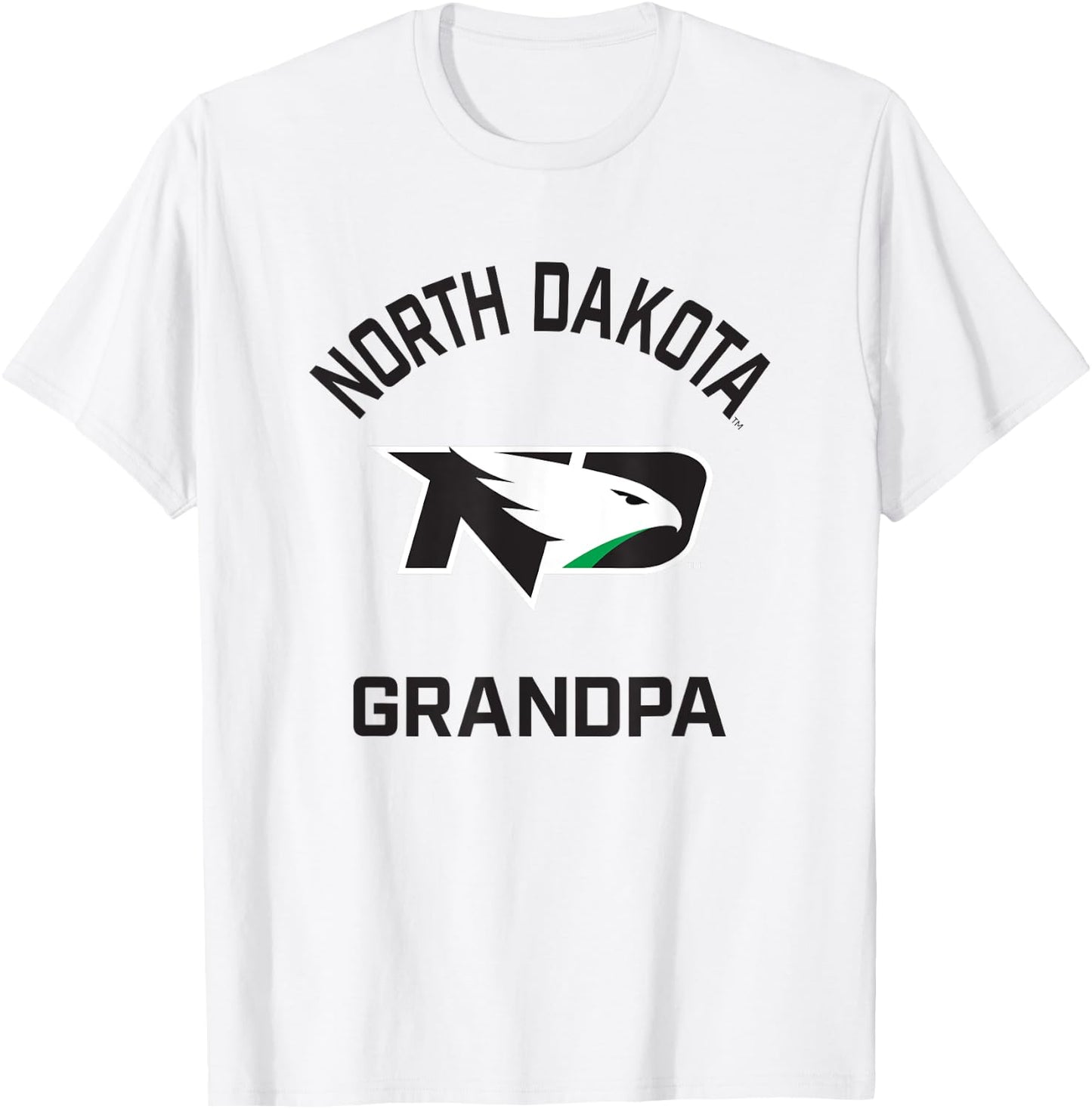 University of North Dakota Fighting Hawks Arched Grandpa T-Shirt - T-Shirt | White