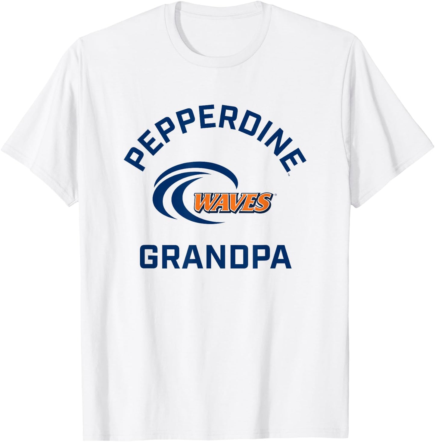 Pepperdine University Waves Arched Grandpa T-Shirt - T-Shirt | White