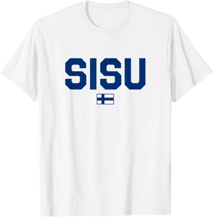 Sisu Finland gift Finnish funny Finland friend T-Shirt - T-Shirt | White