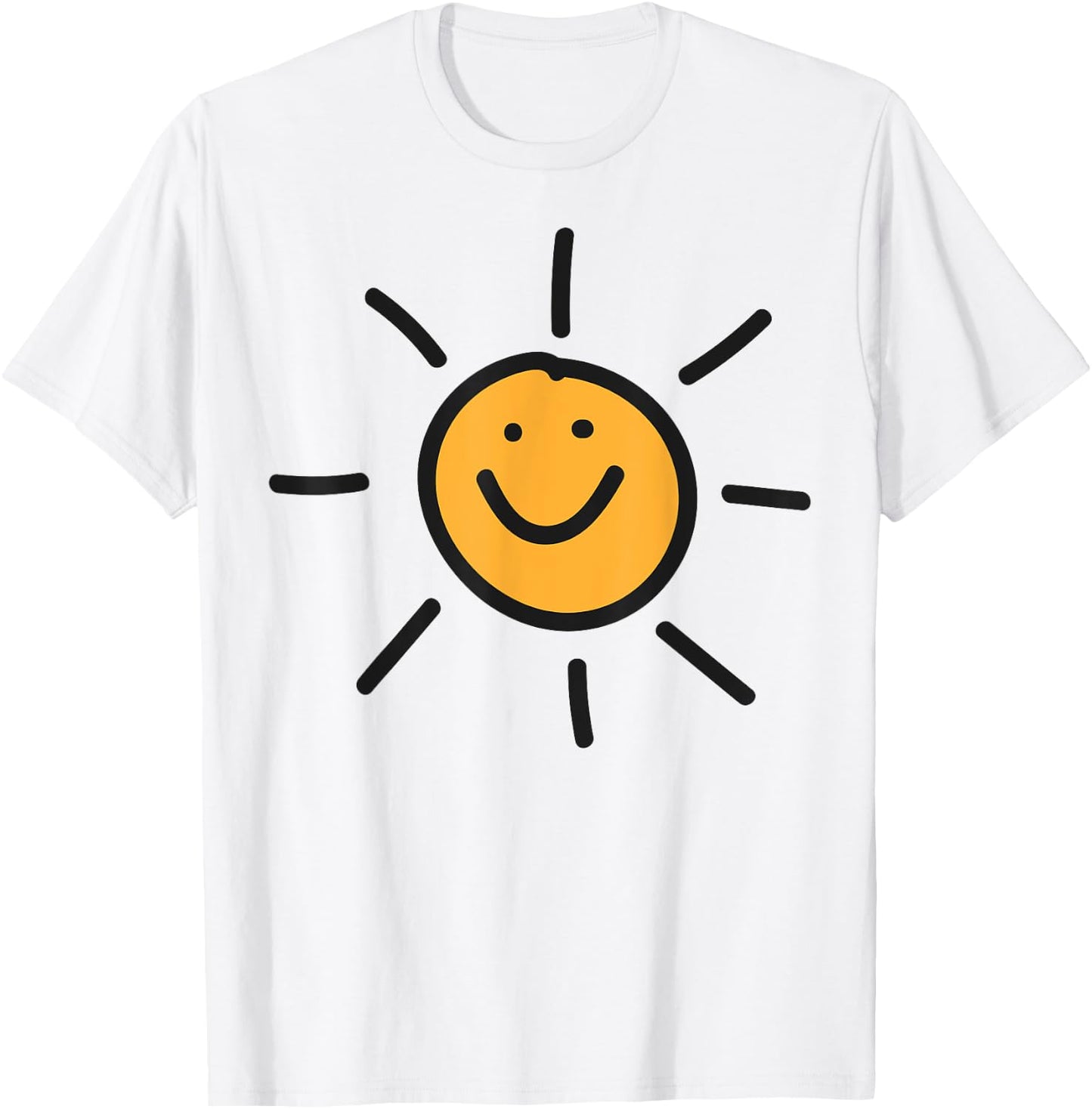 Smiling sun sunshine happy person sunny disposition fun cool T-Shirt - T-Shirt | White