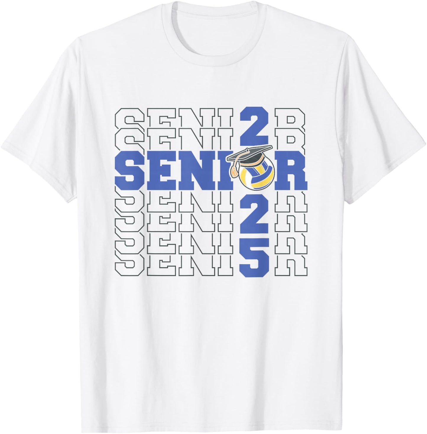 Class of 2025 Volleyball Senior Night T-Shirt - T-Shirt | White