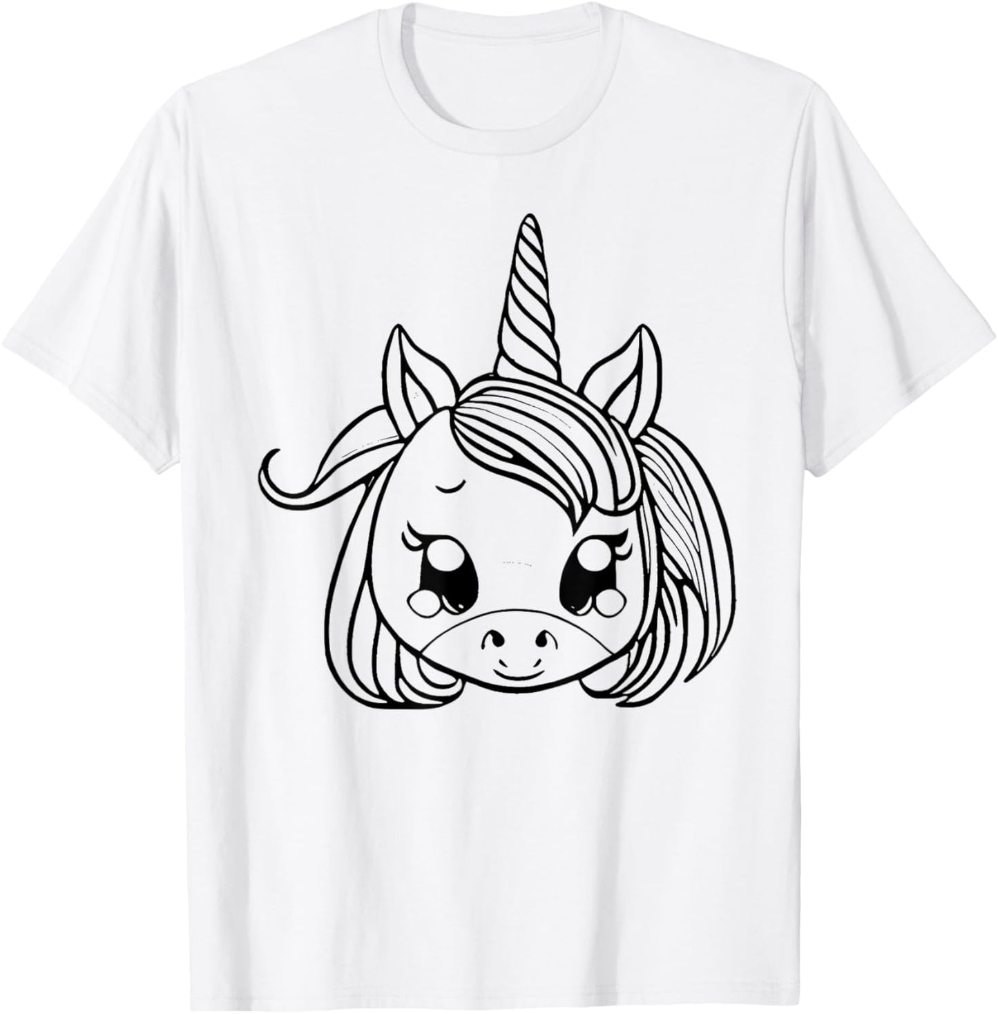 Color and paint your own unicorn T-Shirt - T-Shirt | White