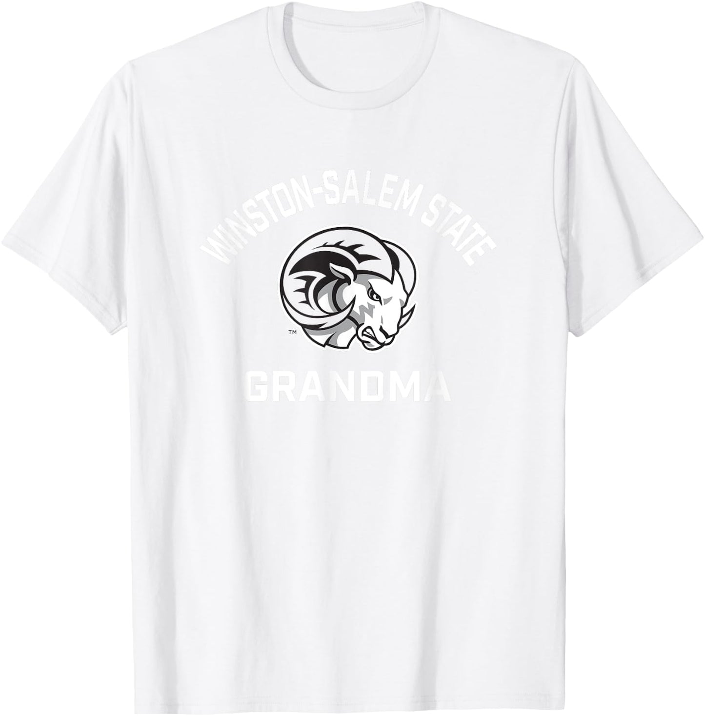 Winston-Salem State University WSSU Rams Arched Grandma T-Shirt - T-Shirt | White
