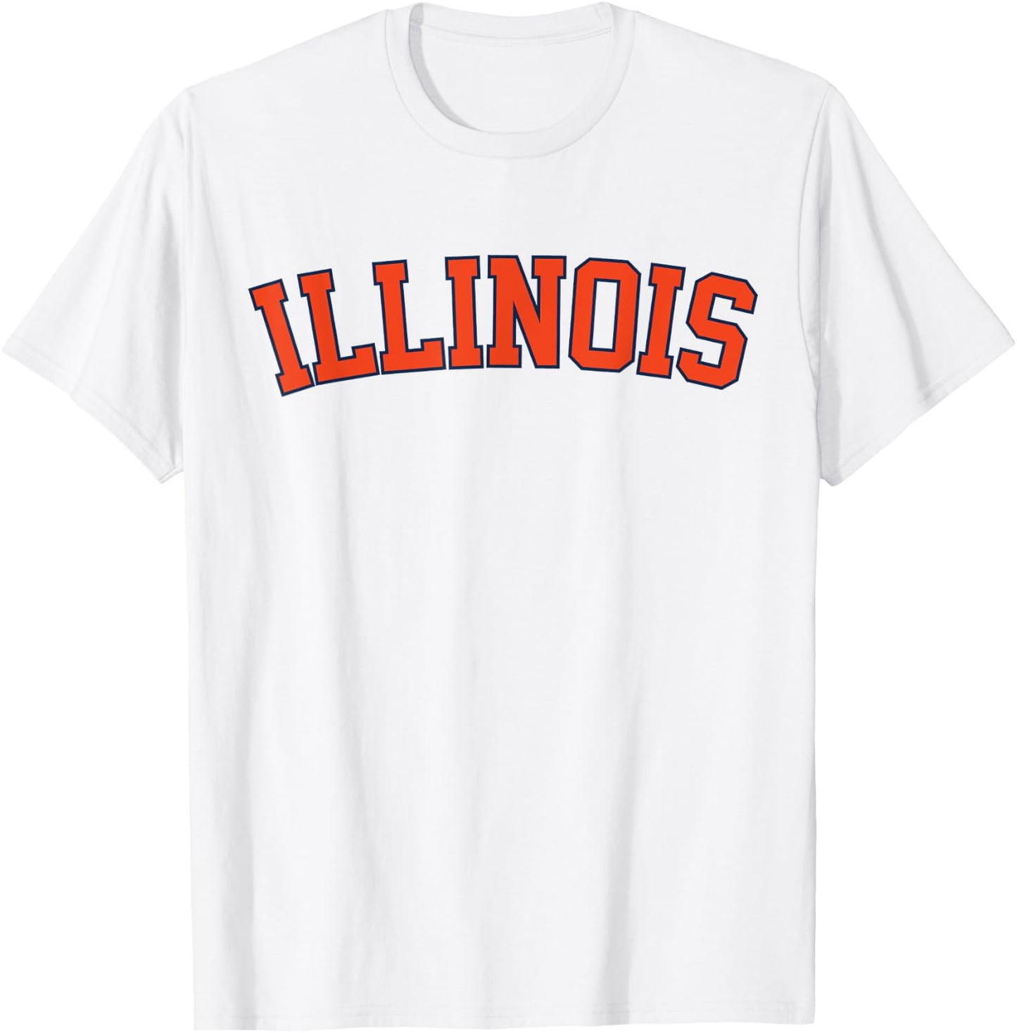 Retro Illinois Vintage Illinois Orange Blue Throwback IL T-Shirt - T-Shirt | White