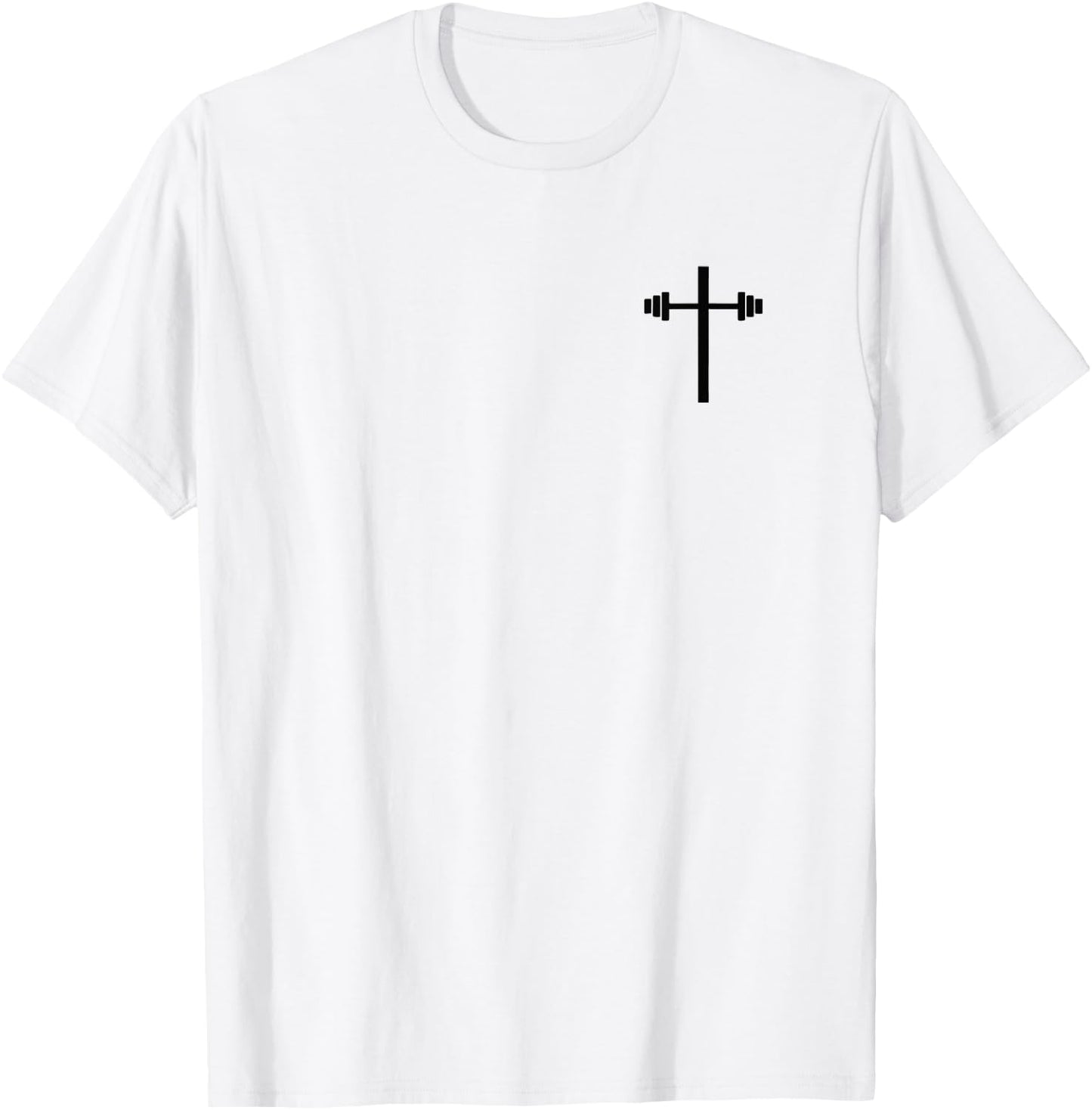 Cross Gym Workout Dumbbell Christian T-Shirt - T-Shirt | White