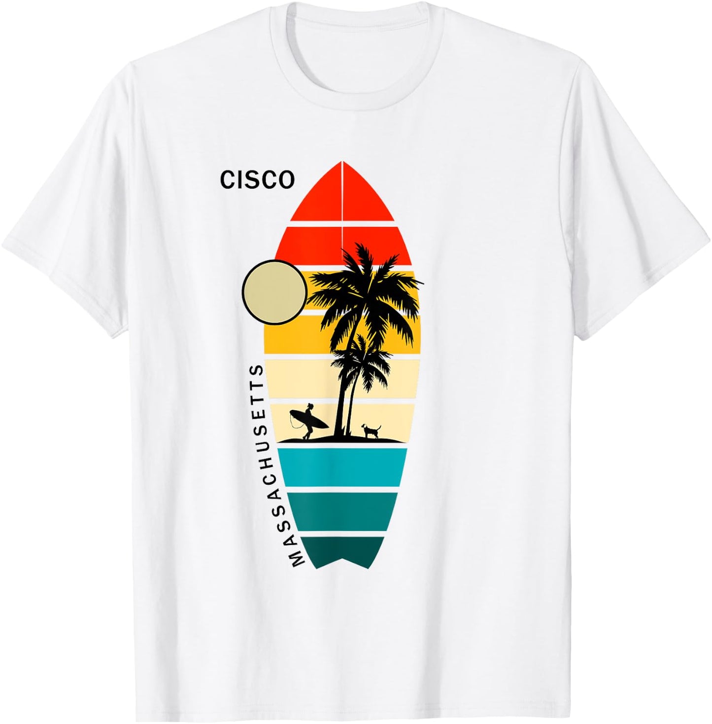 Retro Massachusetts Cisco Surfboarders Surfers T-Shirt - T-Shirt | White
