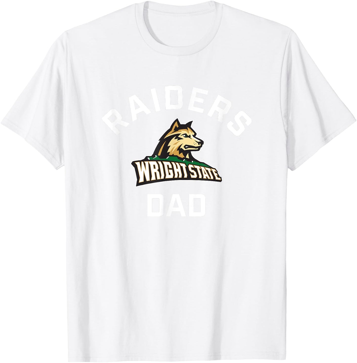 Wright State University WSU Raiders Arched Dad T-Shirt - T-Shirt | White