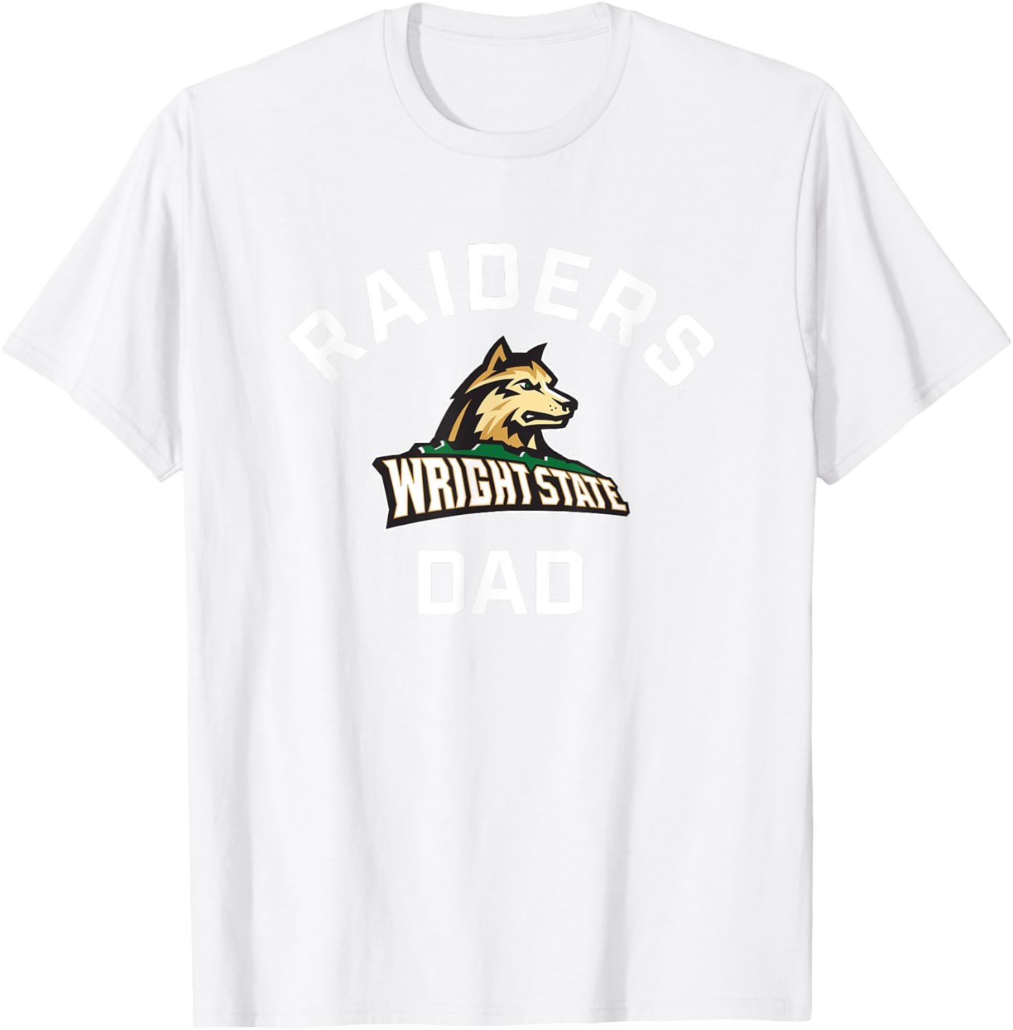 Wright State University WSU Raiders Arched Dad T-Shirt - T-Shirt | White