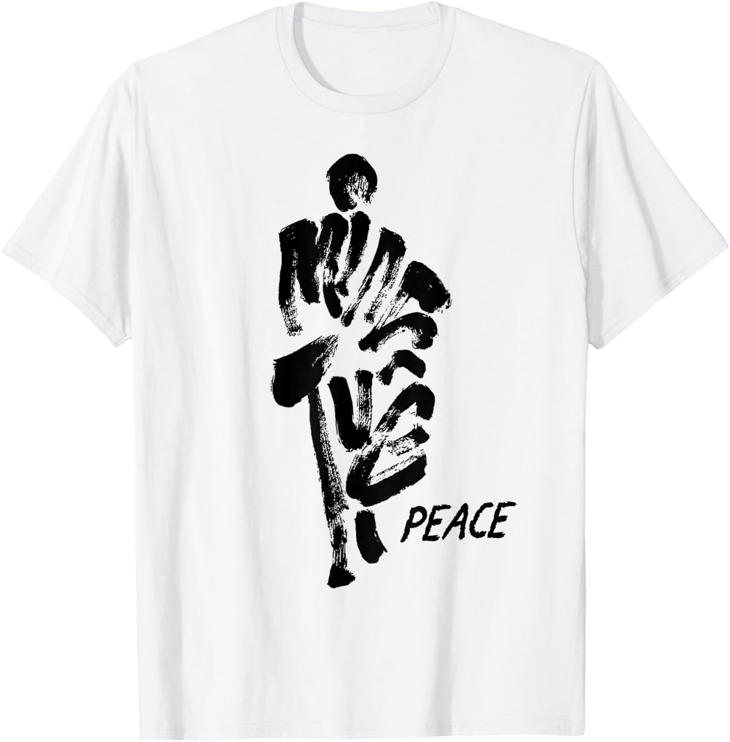 Thich Minh Tue Vietnamese Buddha Peace Lotus Calligraphy T-Shirt - T-Shirt | White